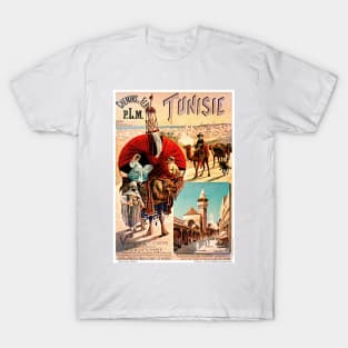 Vintage Travel Poster Tunisia Chemins de Fer Tunisie T-Shirt